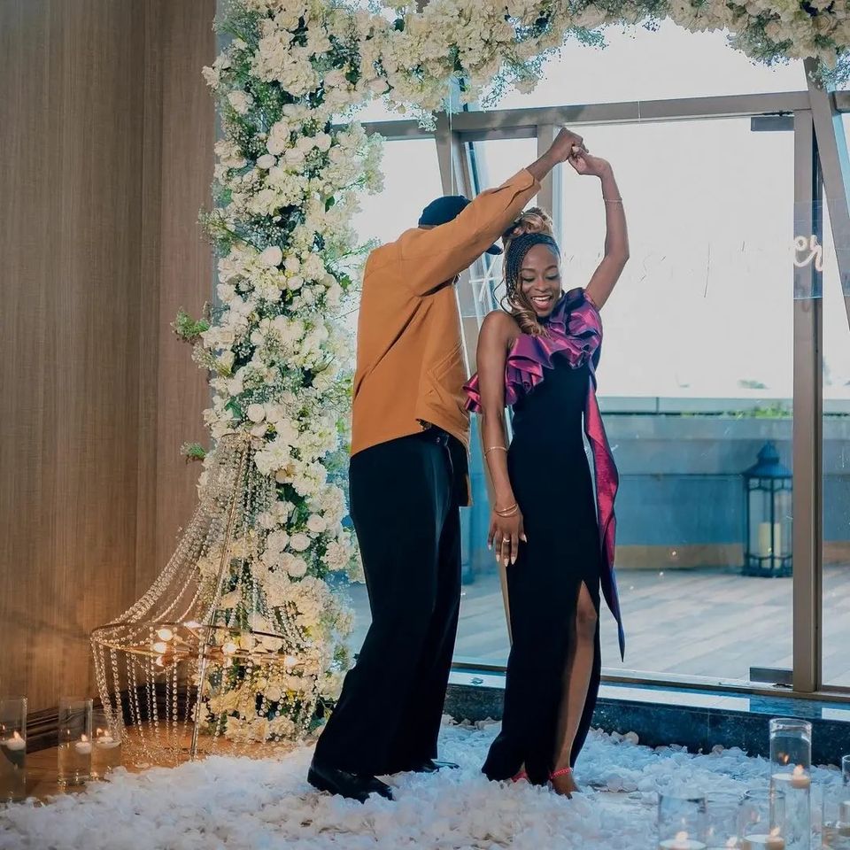 Neon Adejo prepares to tie the knot as he proposes